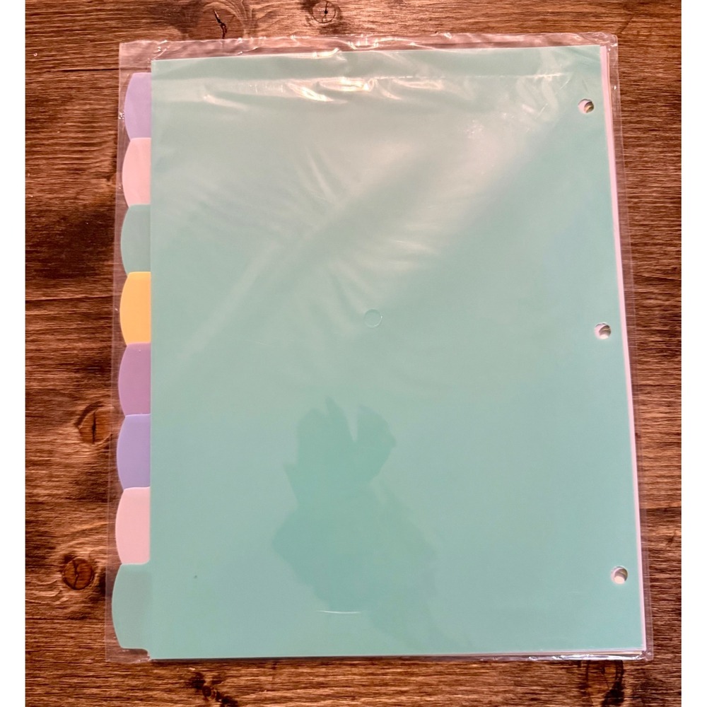 Avery Plastic Reference Dividers 8 Tab Multicolor Write-On Erasable 16171 - Picture 2 of 2
